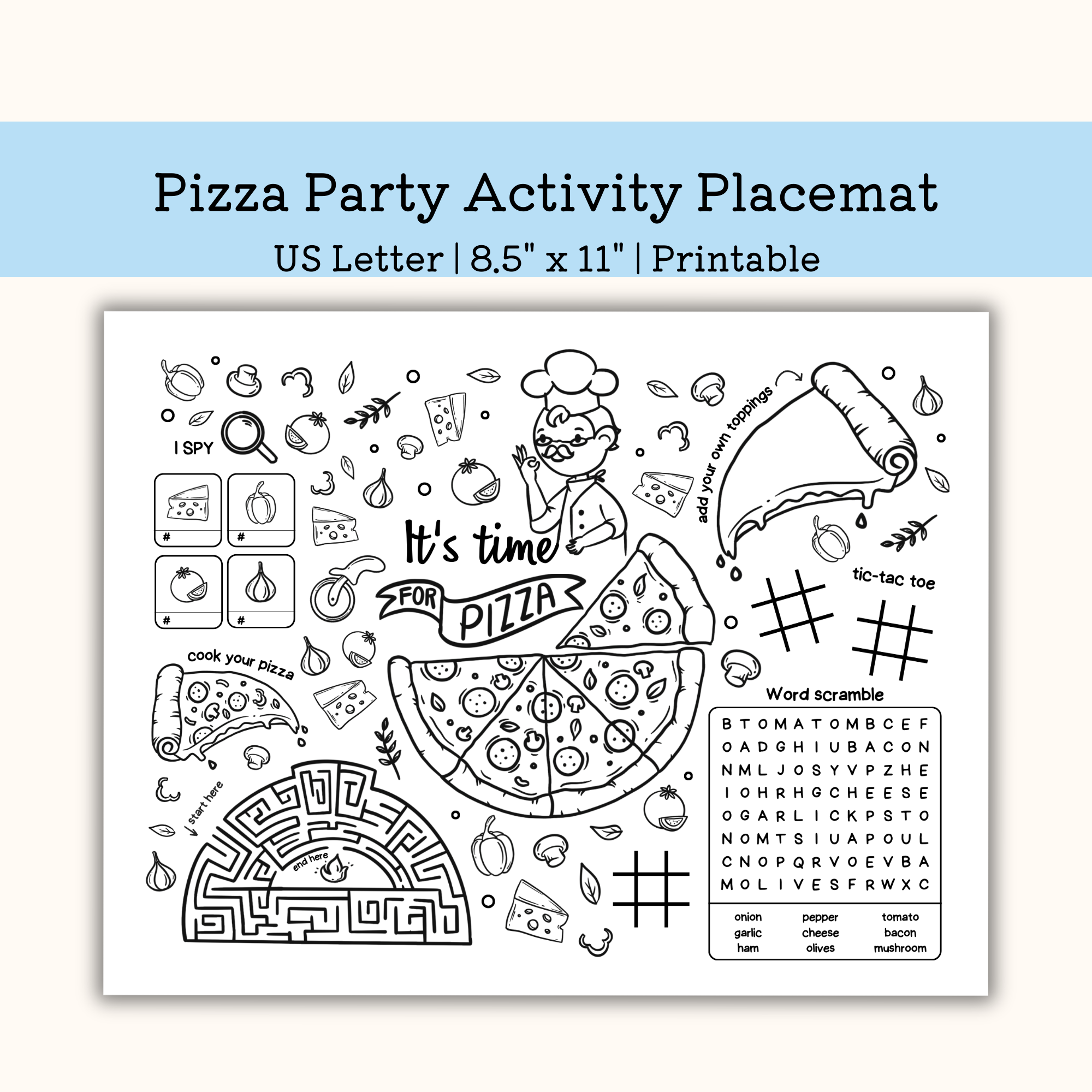 Printable Pizza Party Activity Placemat – Three Nail Faith printable-pizza-party-activity-placemat-three-nail-faith