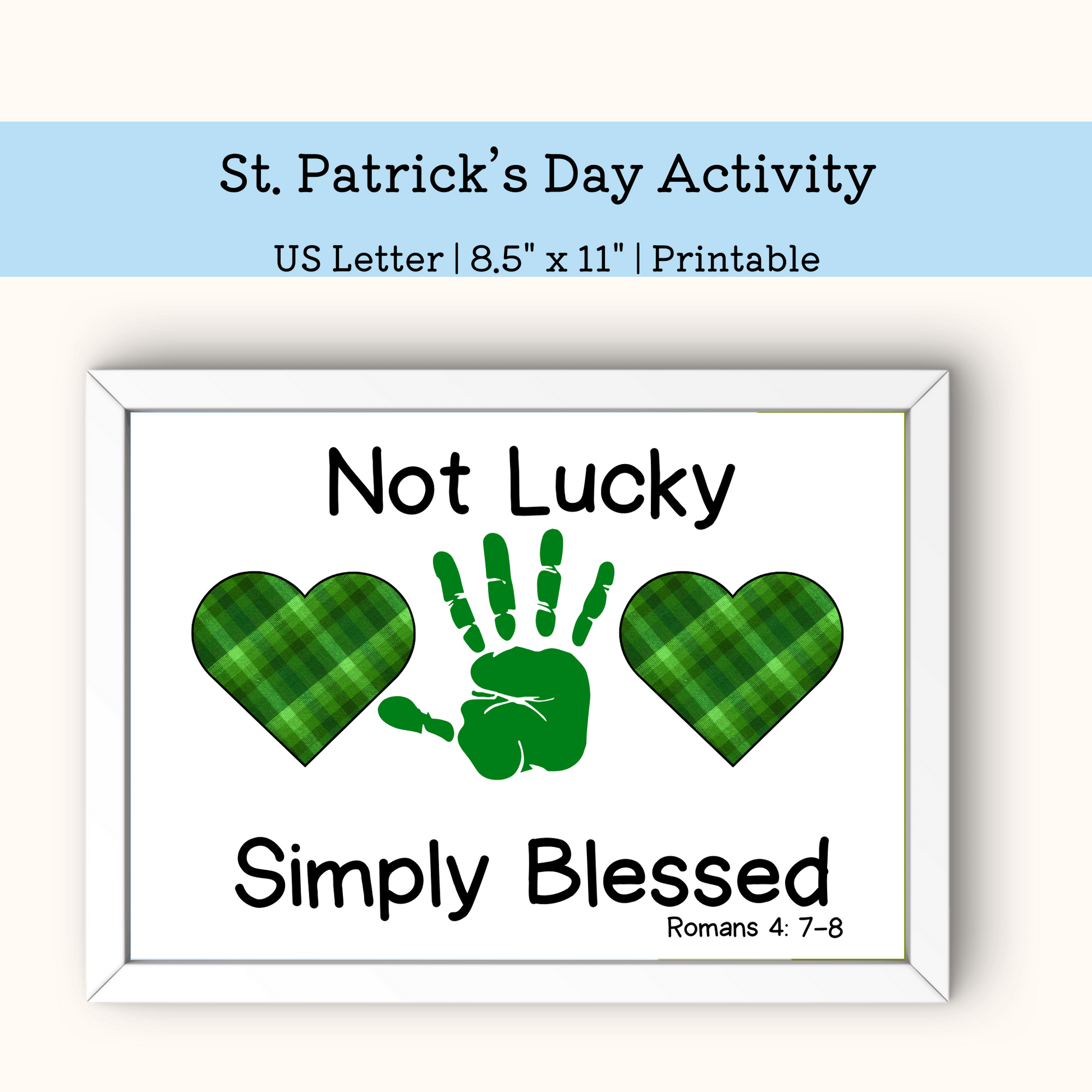 Simply Blessed Handprint art