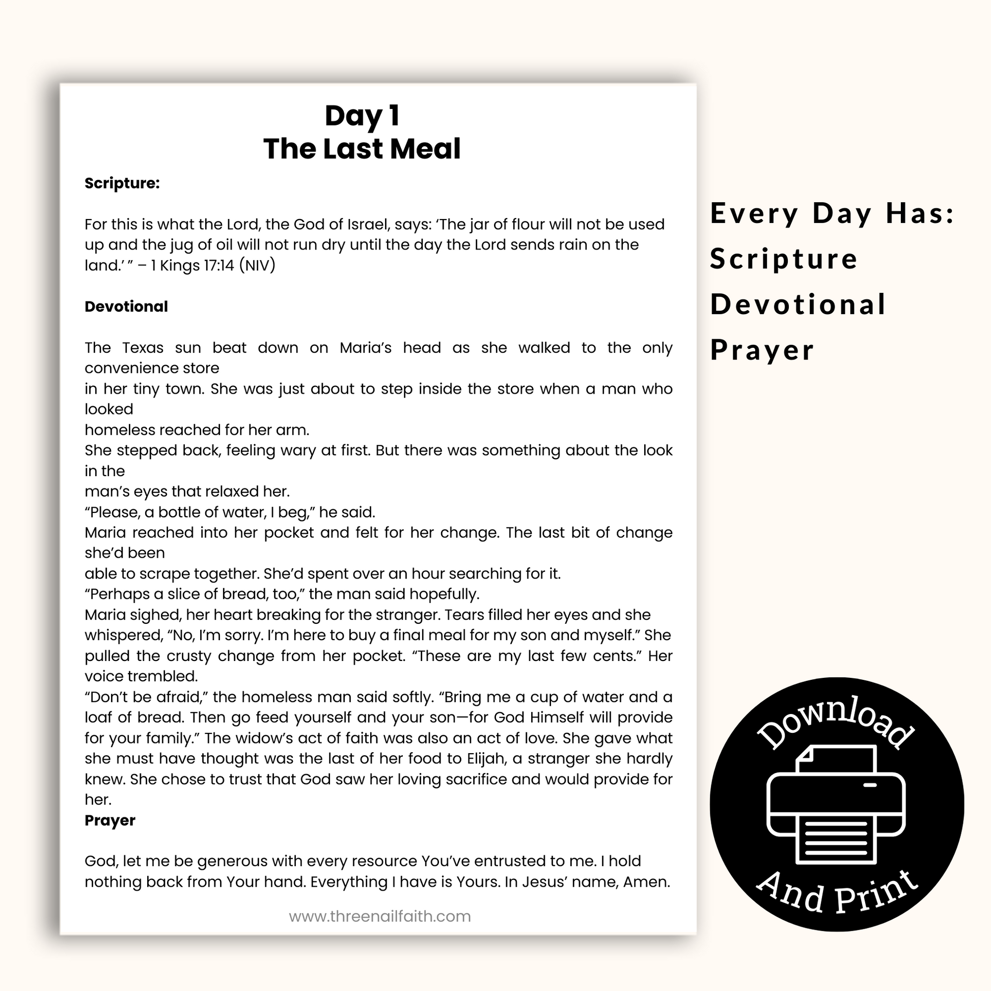 Loving Others Printable 30 day devotional journal each day comes with a scripture, devotional and prayer