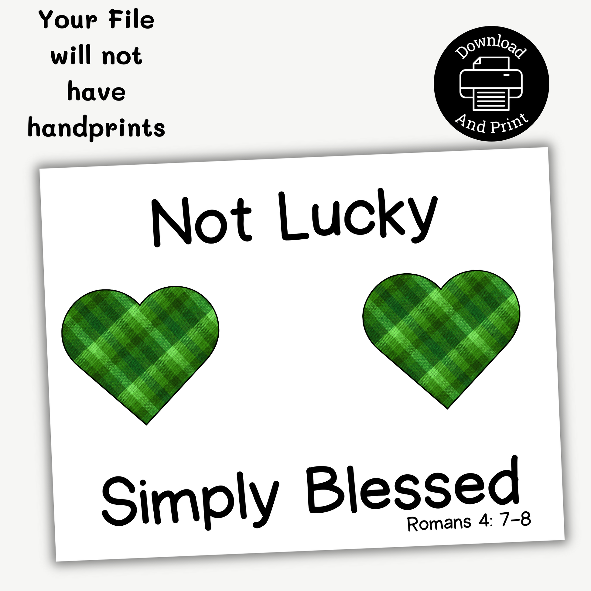 your print won't have the handprint. you will add that with your childs hand