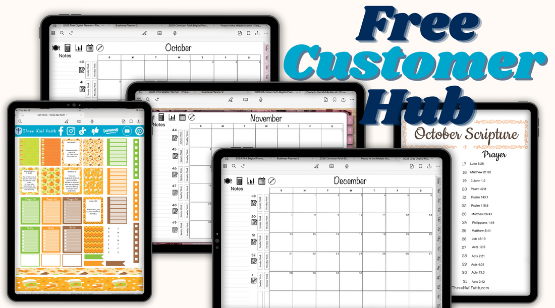 Free Christian Faith Digital Planners