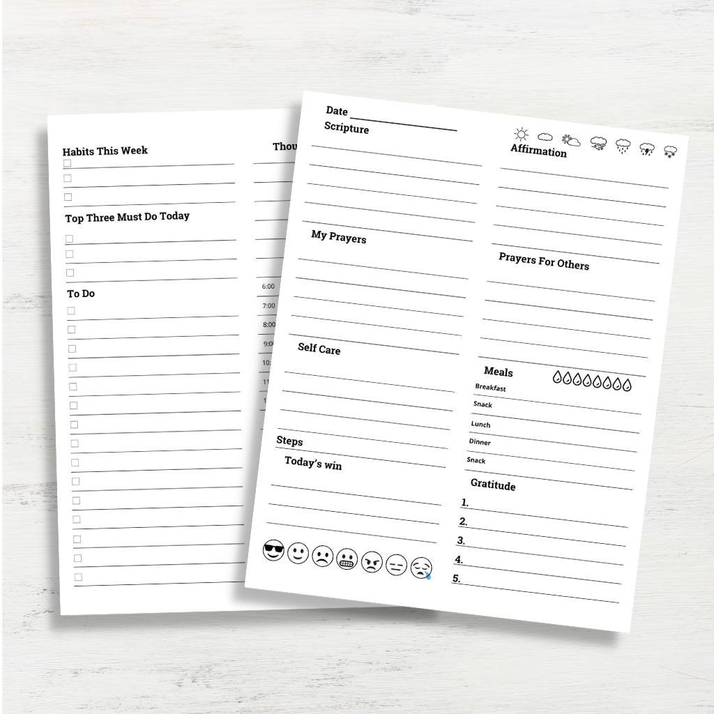 Printable Christian Faith Daily Planner Page