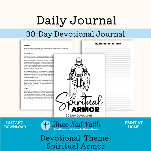 Printable 30-day devotional on the theme of spiritual armor