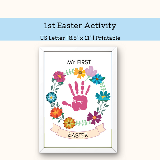 PRINTABLE 1st Easter Handprint Art Craft For Kids