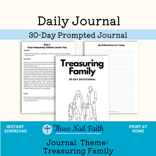 Treasuring Family 30-Day PRINTABLE Devotional Journal
