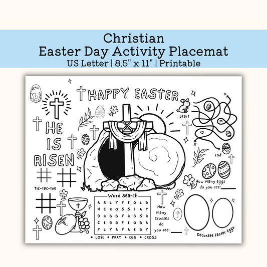 Printable Christian Easter Day Activity Mat
