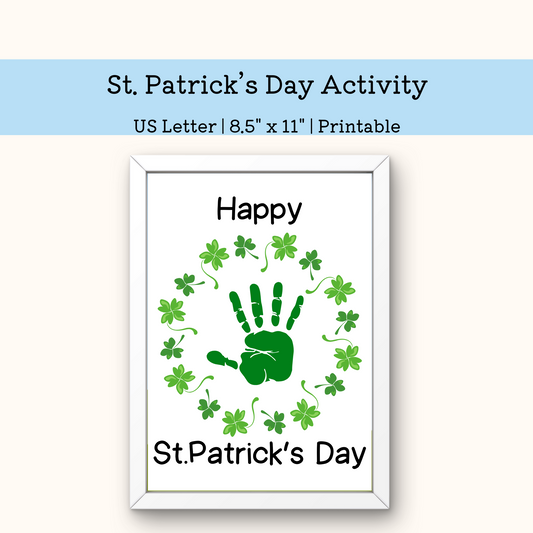 St. Patrick's Day Printable Handprint Print
