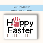PRINTABLE Happy Easter Handprint Art Craft For Kids
