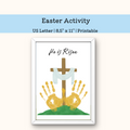 PRINTABLE He is Risen Easter Handprint Art Craft For Kids