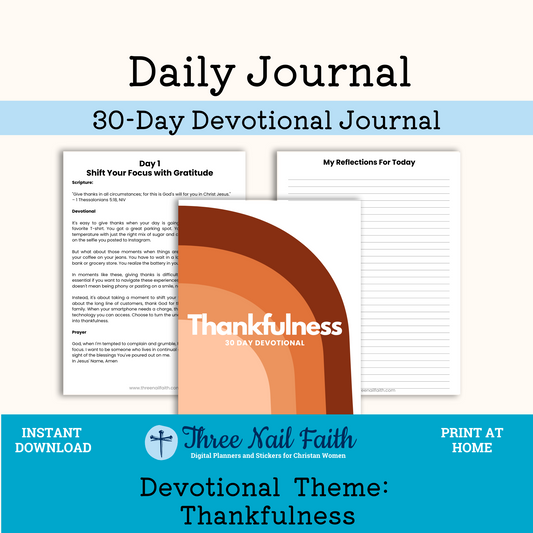 30 day devotional journal on thankfulness