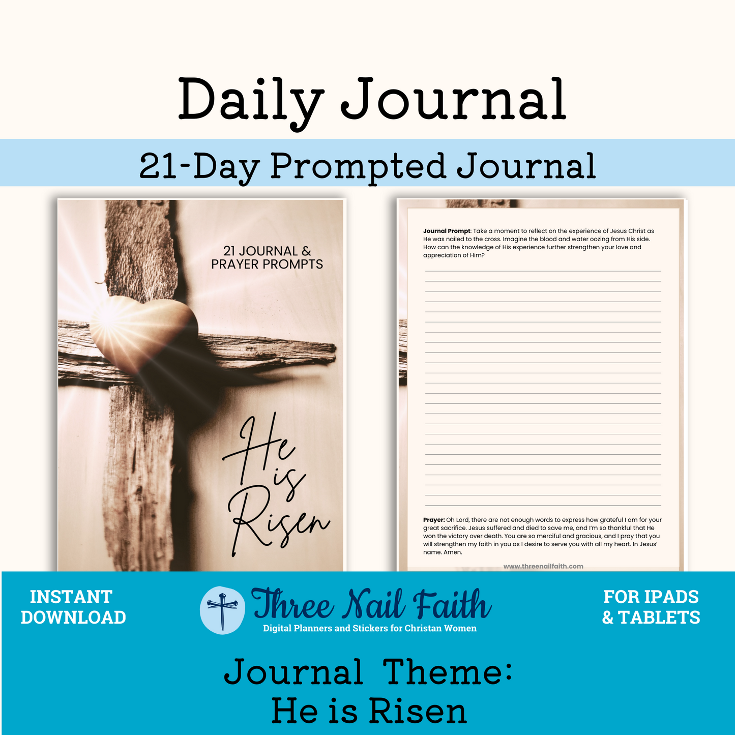 He is Risen 21-day prompted faith journal