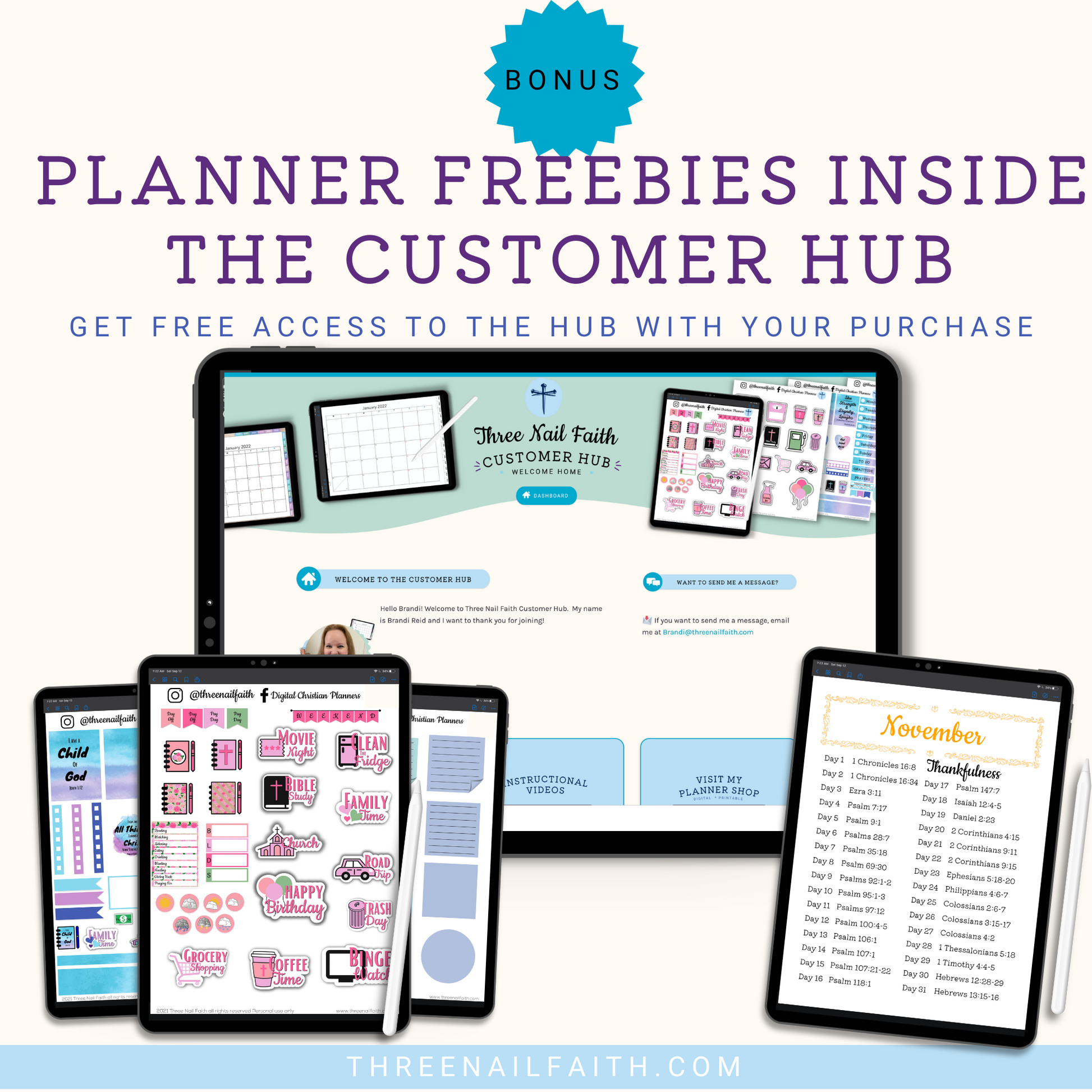 a link for our free customer hub will be available with purchase