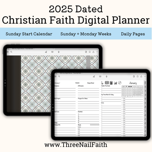 2025 Dated Christian Faith Digital Planner