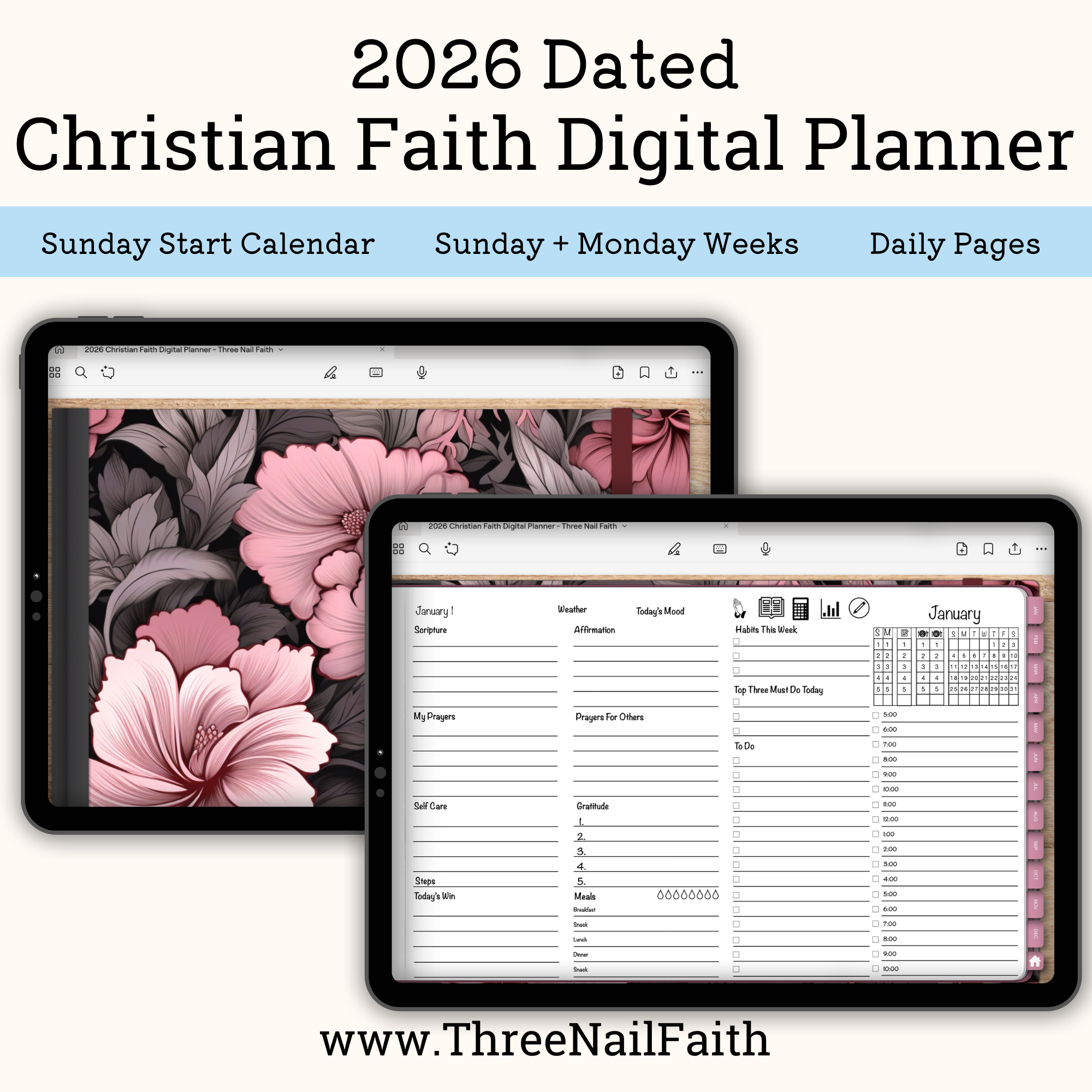 2026 Digital Christian Faith Planner