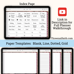 screen shot of index page and blank pages
