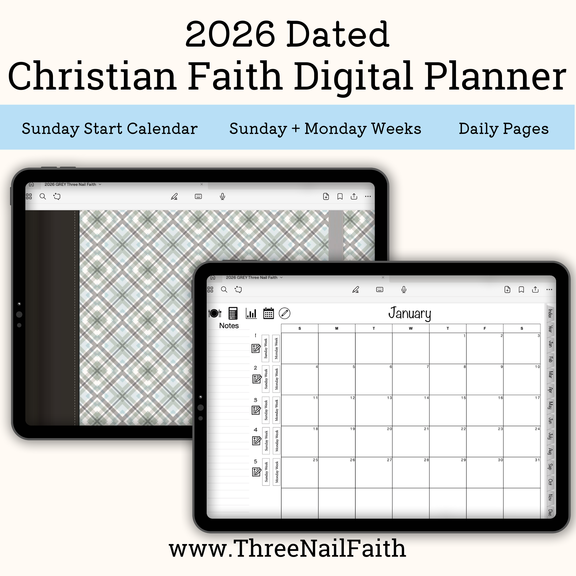 2026 Digital Christian Faith Planner