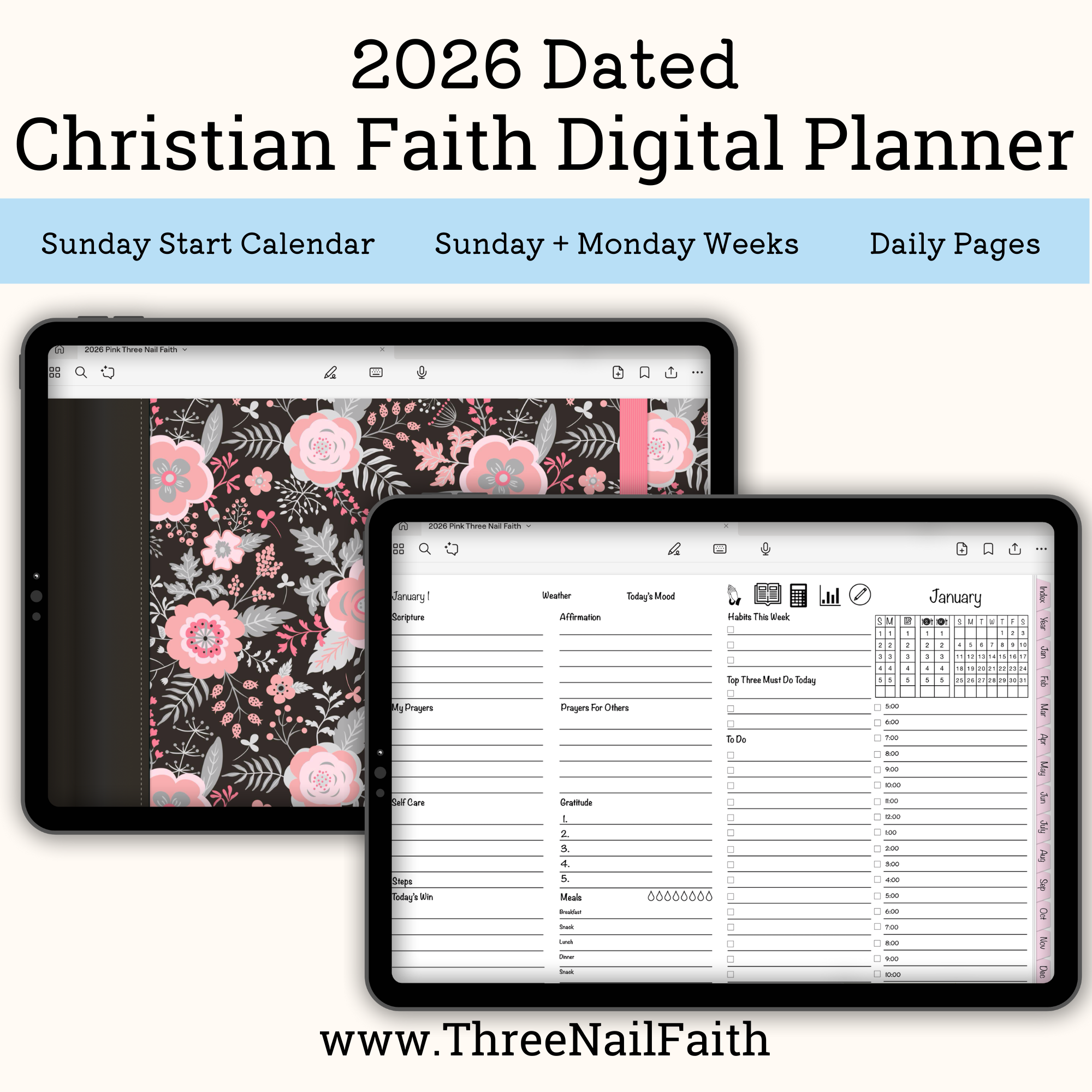 2026 Digital Christian Faith Planner