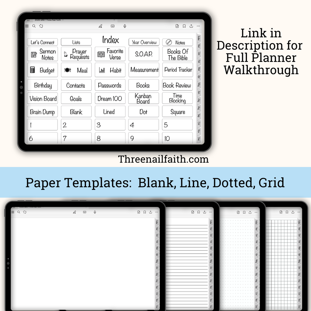 screen shot of index page and blank pages 