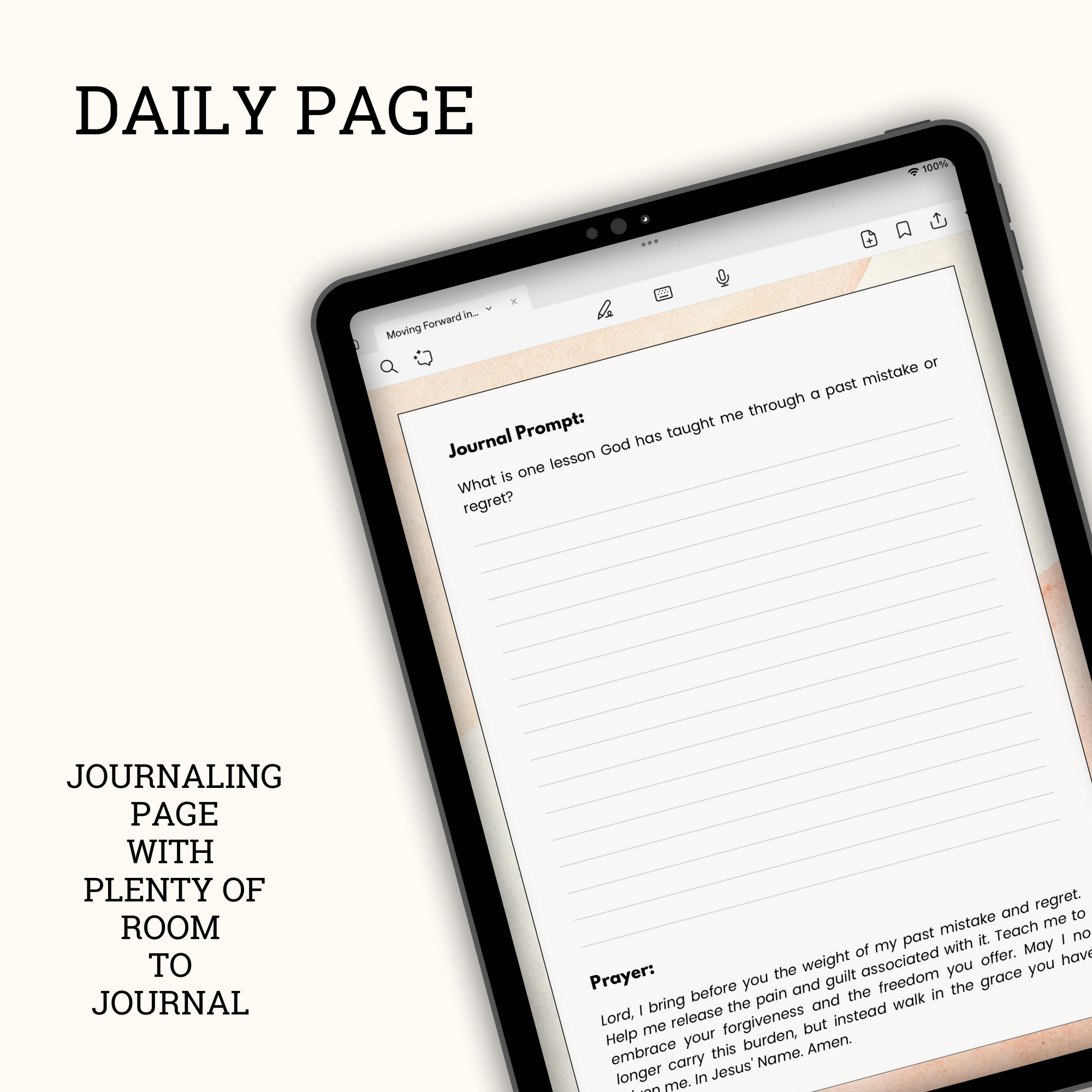 Moving Forward in Faith 21 Day Digital Prompted Faith Journal