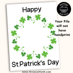 Your print will not have the handprint added, but a blank area to add your childs handprint