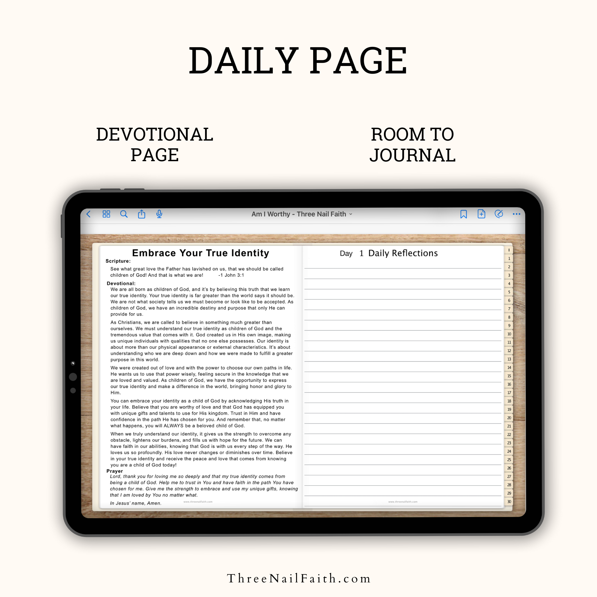 Day 1 of the Am I worthy digital devotional