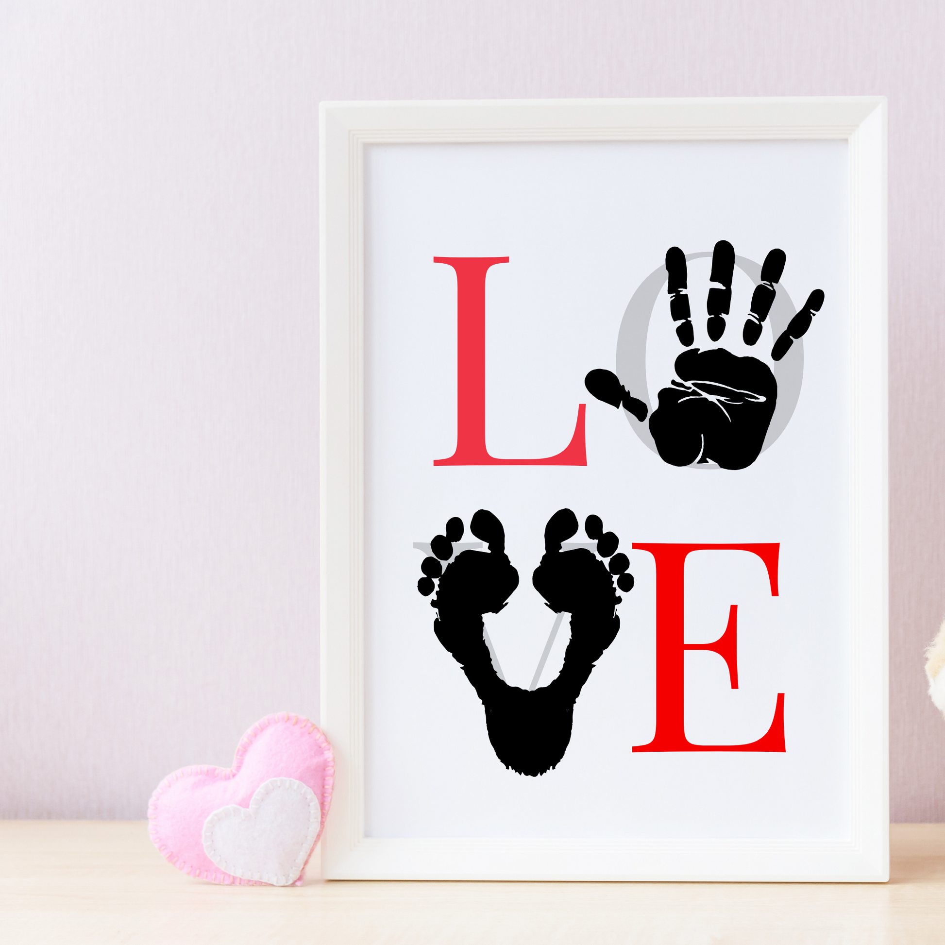 Love Valentine day printable handprint activity