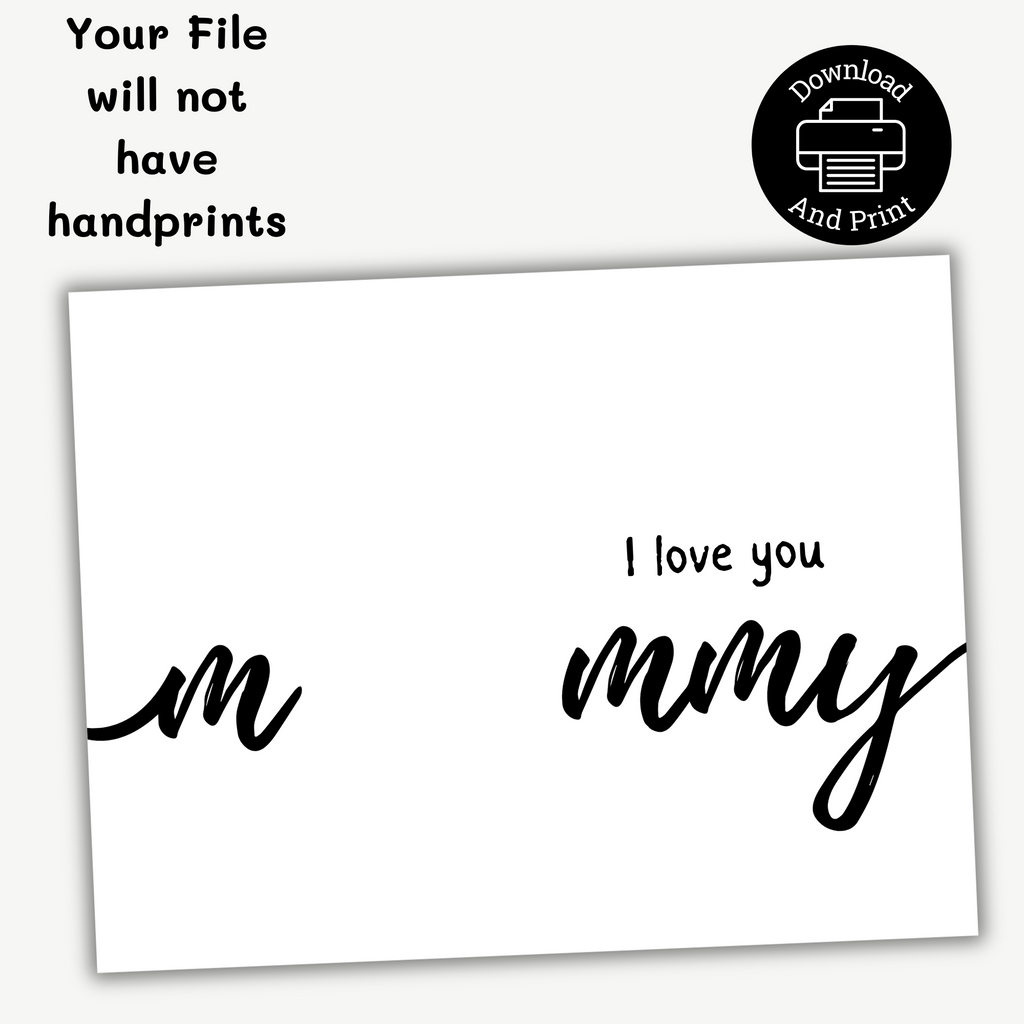 your print will not have the handprint you will add it