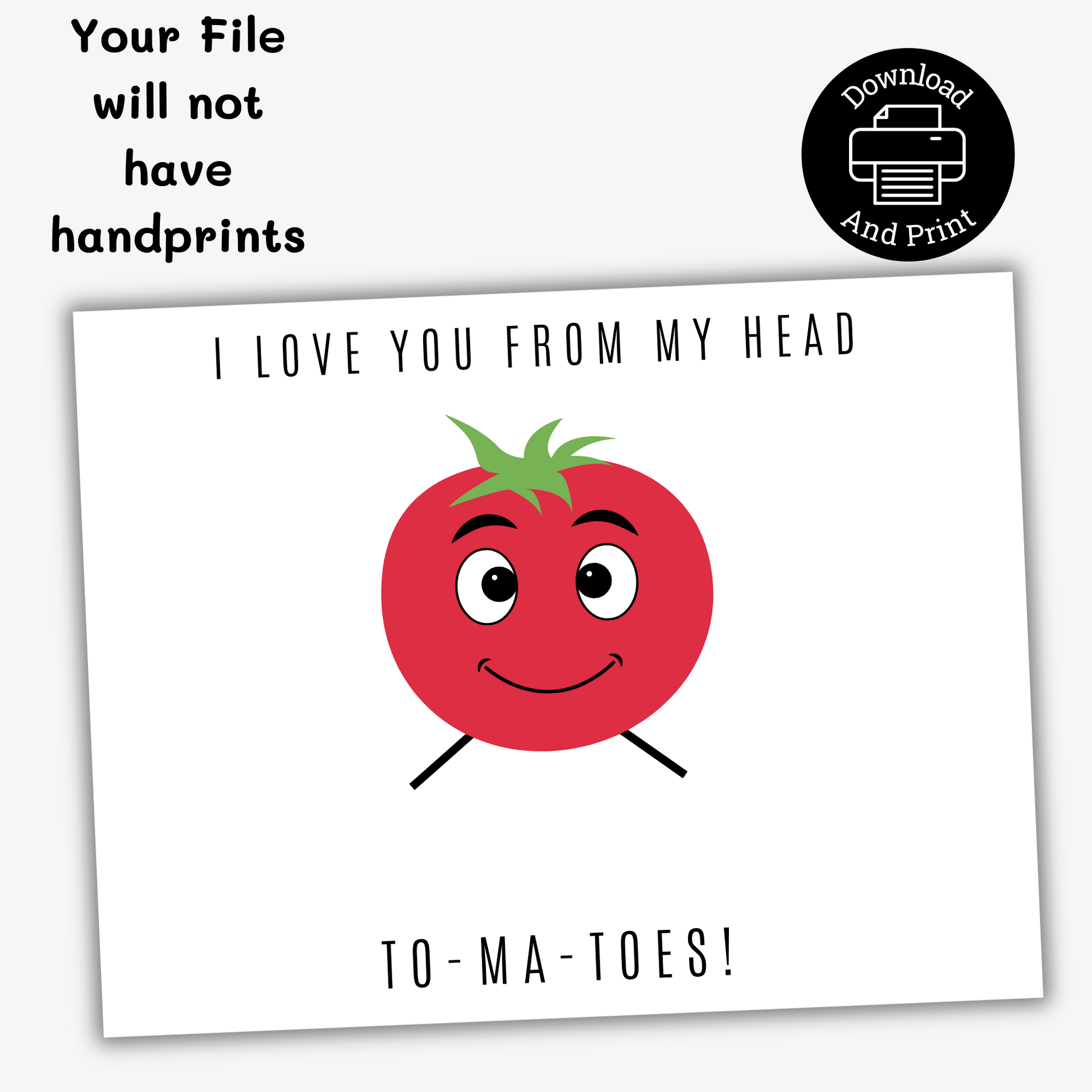 PRINTABLE Valentine To Ma Toes handprint Art Craft For Kids your file will not have footprints