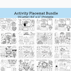 Activity Placemat bundle with 18 different activity mats