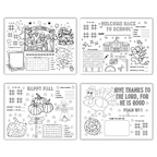 family reunion, welcome back to school, happy fall, thanksgiving activity placemats