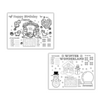 happy birthday jesus and winter wonderland activity placemats