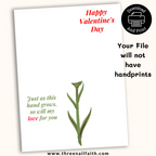  PRINTABLE Valentine FLOWER handprint Art Craft For Kids your file will not have the handprint