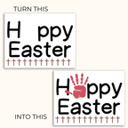Turn the top print into the bottom print when you add your childs handprint. 