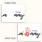 take the blank print and create a special keepsake with your childs handprint