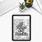 close view of one of the pages in Faith Digital Coloring Book