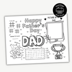 Printable Fathers Day activity placemat