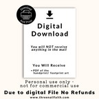 This is a digital download, nothing will be shipped to you. Due to digital file no refunds will be accepted. You will receive a PDF file with the handprint print.  This is for personal use only. 