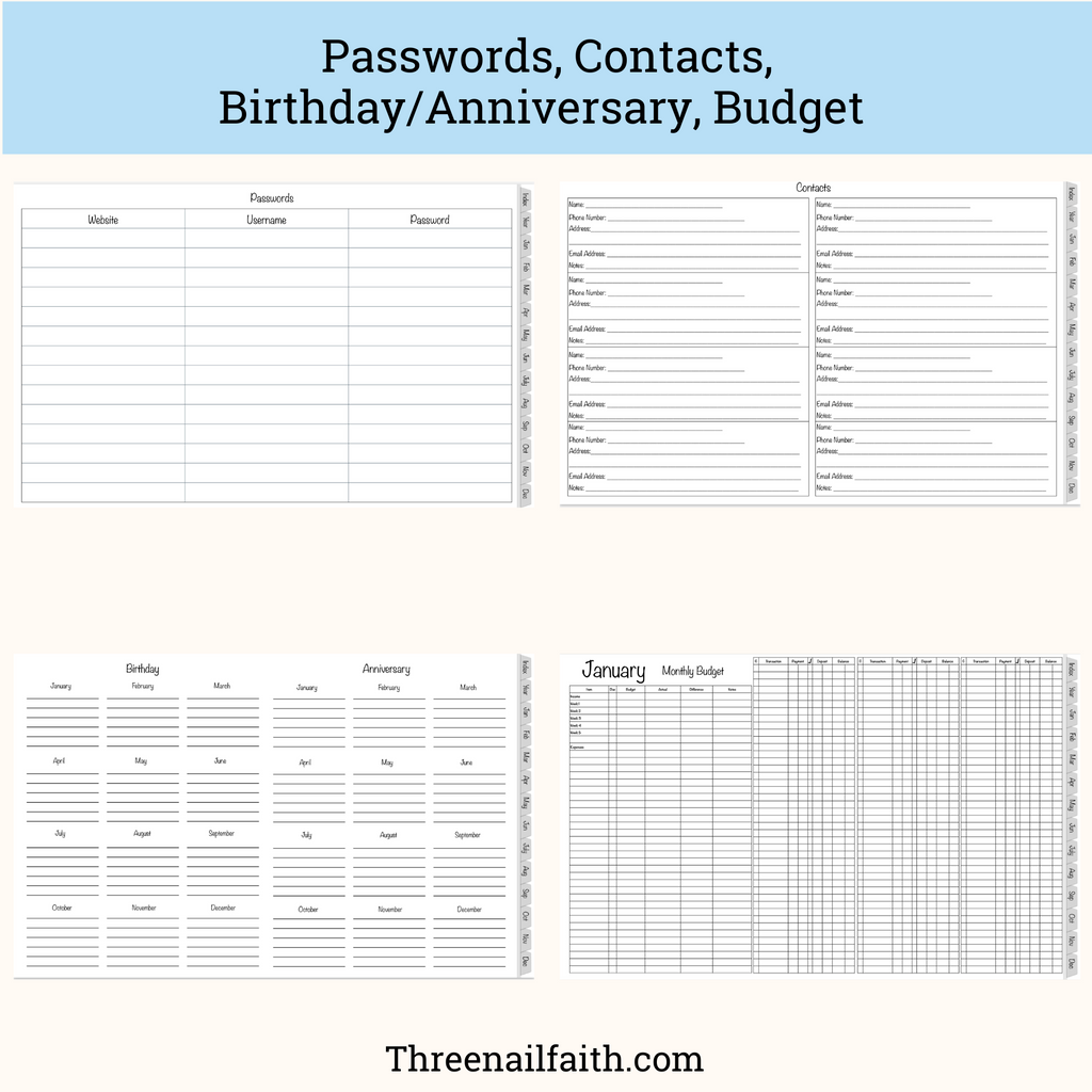 Pages of the 2024 Christian Faith Dated Digital Planner