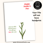 handprint will not be on your flower image.  You will add your childs handprint