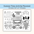 Summer Time Activity Placemat