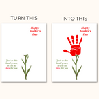 Turn the blank image into a special keepsake by adding your childs handprint