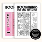 six bookmarks are included. three you can color and three that are ready to print