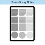 Digital Notebook - Gray bonus stickers