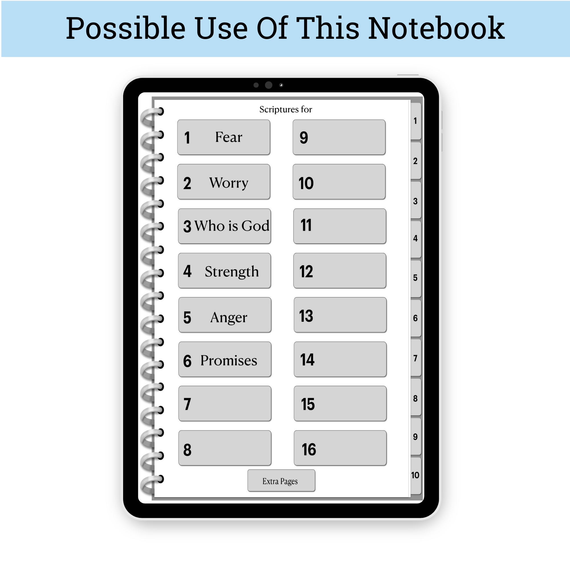 Digital Notebook - Gray possible use of this notebook
