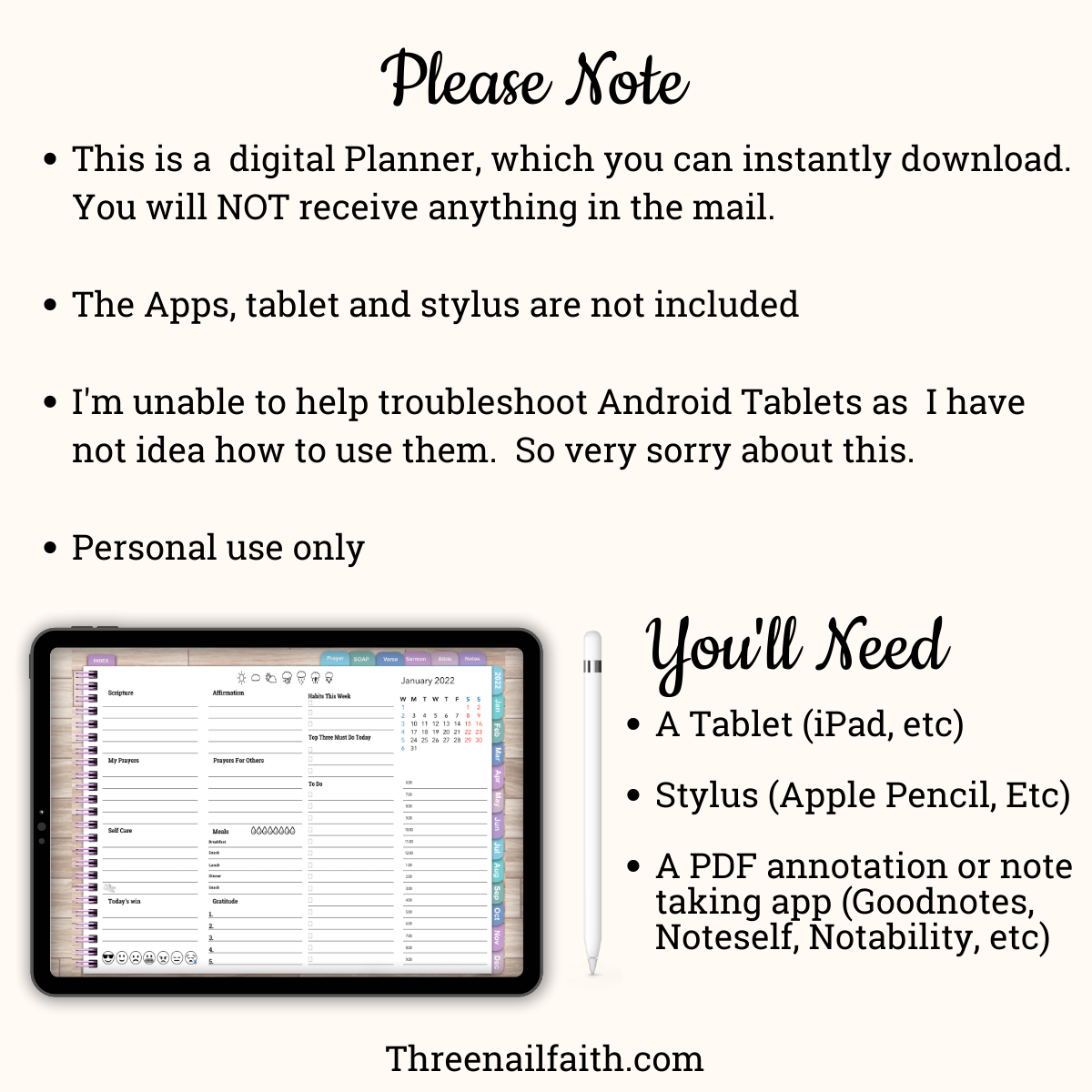 What you will need to use this product