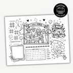 Printable family reunion activity placemat