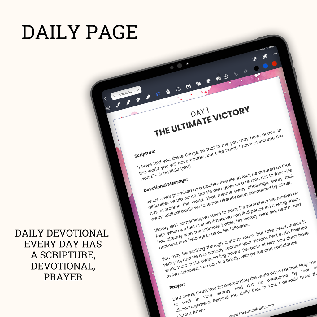 Each day you will receive a Scripture, devotional and prayer 