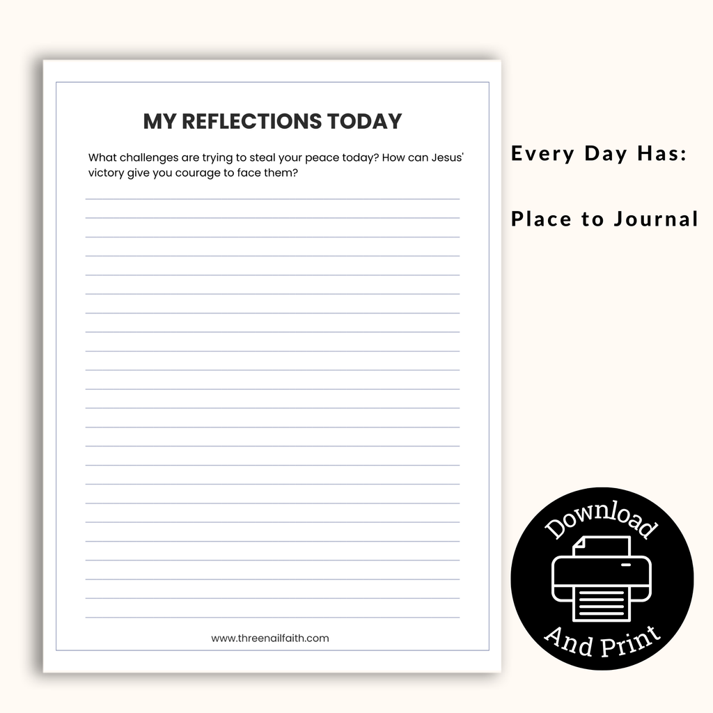 Each day you will have a question and space to journal that question. 