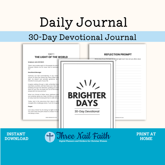 30 Day printable devotional on the theme of brighter days