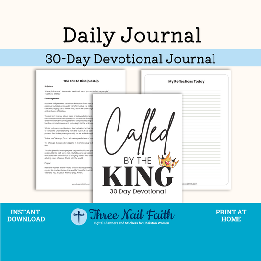 Called By The King 30-Day PRINTABLE Devotional Journal